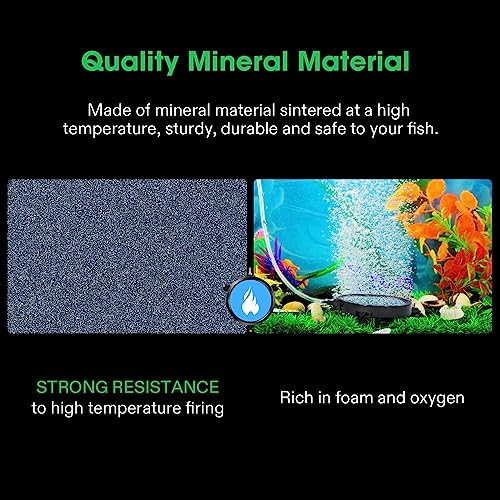 VIVOSUN Air Stone Disc 8 x 8 Inch with Shell and Sucker for Aquarium, Fish Tank and Hydroponics Air Pump - size: 8 inch