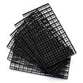 Aquarium Fish Tank Divider Plastic Egg Crate Aquarium Filter Bottom Tray Plastic Grid (S 6pcs Black) - size: S 6pcs Black