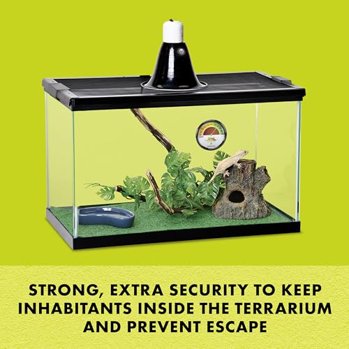 Zilla Heavy Duty Screen Clips, Secures Screen Covers to Terrarium, Fits Size 5 to 29 G, 2 pack, Small - size: Small