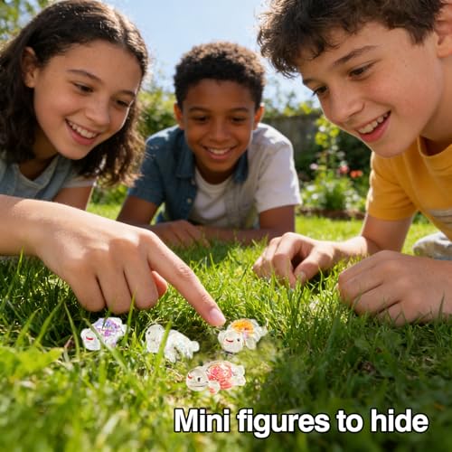 Anboor 30PCS Small Resin Turtle with 1 Pc Suitcase Boxes, Luminous Mini Resin Animals to Hide Sea Turtles Glow in The Dark Figurines for Fairy Garden Dollhouse Aquarium Decor (Sequins) - style: 30 Pcs Sequins