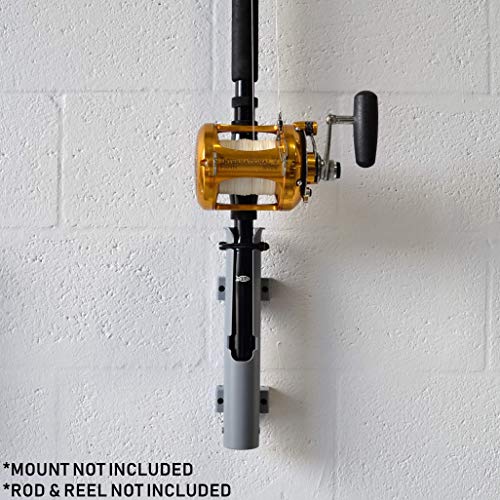 Riveted Rod Holder | Gray | Gimbal Pin for Nets, Gaffs, and Offshore Fishing Rods
