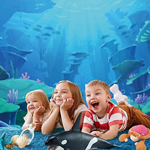 Little Mermaid Photography Backdrops - Photo Background - Yeele 9x6ft Ocean Mermaid Princess Backdrop Picture Birthday Party Banner Decor Photo Studio Booth Backdrop Baby Shower Photocall Y2WH01454