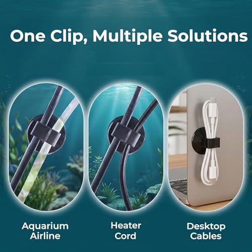NIIIYTYB 10Pcs Aquarium Suction Cups Air Pump Holder for Tubing, Airline Holders and Clips Fish Tank Tube Hose Clamp Strong Grips for Aquatic Accessories and Wire Management in Aquariums