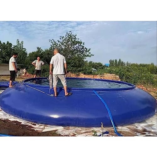 Pool above Ground, Outdoors Collapsible Rain Barrel PVC Pool Fish Pond Capacity Rainwater Collection Bucket Water Collection Tank with Faucet (Color : Blue, Size : 6Ton) (Multicolor 10Ton)