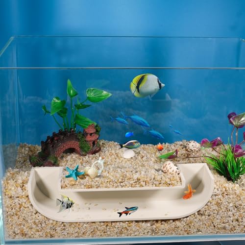 White Aquarium Undergravel Fish Tunnel Cave, Style 4, Resin Material, Aquarium Decorations, Fish Hideout, Corner Fish Tank Decorations - color: White, style: Style 4