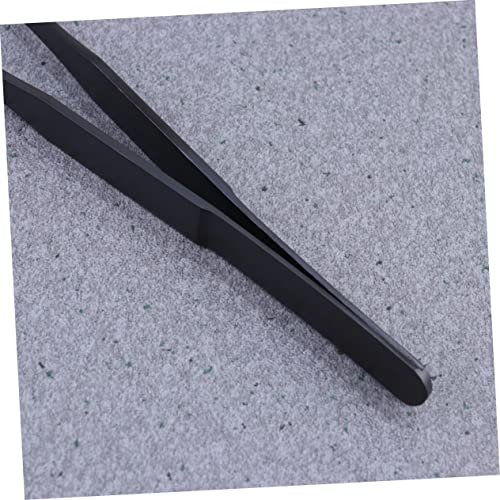 BESPORTBLE 2pcs Stainless Steel Aquatic Plant Tweezers Black Curved and Straight Tongs for Fish Tank Plants Resistant Tools for Easy Planting and Maintenance