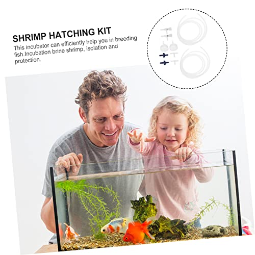 Kichvoe 2 Sets Shrimp Incubator Kit with Hatchery Accessories for Soda Bottle DIY Brine Artemia Hatching Equipment Transparent for Fish and Shrimp Breeding