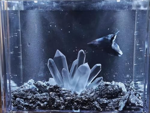Small Fish Tank Decor Artificial Crystals Aquarium Betta Fish Tank Decorations Mini Crystal Ornaments Resin Accessories - color: natural color