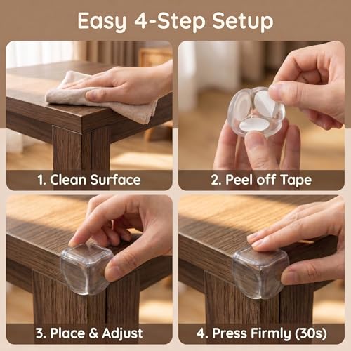 16 Pack Clear Baby Corner Protectors – Teardrop-Shaped & Spherical Furniture Edge Guards for Baby Proofing – Soft PVC Table Corner Covers for Safety on Tables, Cabinets – Childproof Bumpers for Home - color: 8 Teardrop-shaped + 8 Spherical
