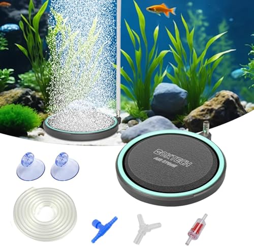 UPETTOOLS Aquarium Air Stone 2.0 Inch Nano Oxygen Diffuser Disc for Ultra-Fine Bubbles, Super Quiet Aeration for Small Fish Tanks, Nano Aquariums & Hydroponic Systems - size: 2 inch