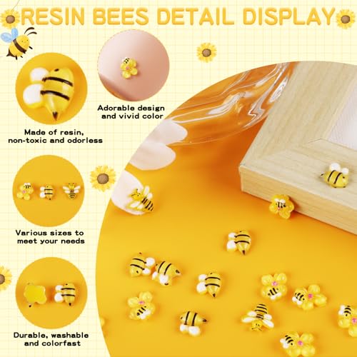Tmtains Slime Charms Kawaii Resin Charms 3D Cute Nail Charm Mini Flatback Luminous Animal Charm Bulk Resin Jewelry Making Turtle Embellishments Supplies for Cell Phone Scrapbooking DIY Crafts - color: Ea 210Pcs Resin Bees