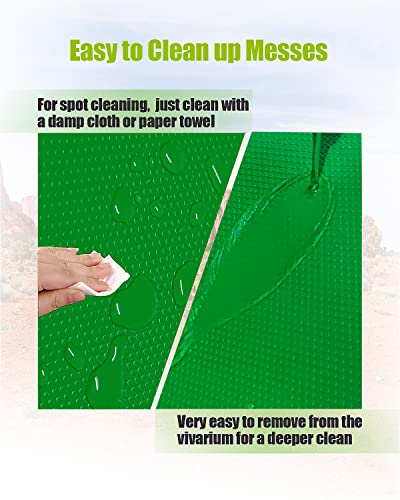 Bearded Dragon Tank Accessories, Reptile Substrate Floor for Bearded Dragon Enclosure 4x2x2, Leopard Gecko Tank Liner Mat for 120 Gallon Reptile Tank, Green - color: Green