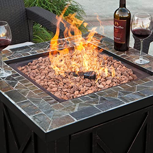 Mr. Fireglass Natural Lava Rock, 0.4"-0.8" Small Volcanic Lava Rock for Indoor & Outdoor Fire Pits, Fireplaces, Fire Bowls & Fire Table, Decorative Garden Landscaping, Potted Plants -10 Pounds, Red - color: Red, size: 0.4"-0.8"