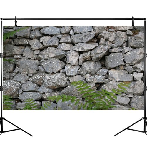Rock Wall Aquarium Background Natural Stone Fish Tank Background Rocky Glass Stone Wall Green Plants Aquarium Backgrounds Rocky Stones Walls Reptile Tank Enclosure Backgrounds Wallpaper 24x16in - color: Grey, size: 24(W)x16(H)inches/ 60(W)*40cm(H)