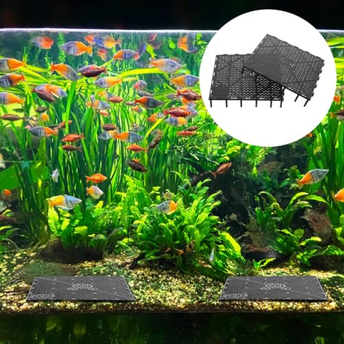 TEHAUX 20pcs Aquarium Undergravel, Undergravel Filter Aquarium Divider Tank Fish Tank Bottom Plate PVC Splicing Clapboard Bottom Fish Divider Stand for DIY Filtration in Aquascaping - size: 20pcs