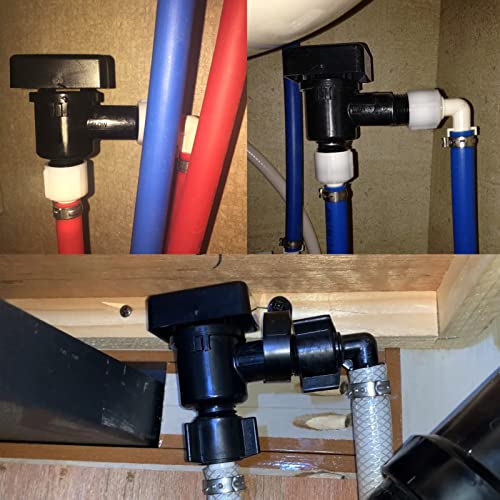RV Vacuum Breaker Check Valve,Camper RV Black Tank Flush Check Valve,Replace Leak Vacuum Breaker on Black Tank System Loud Noise & Wet Floor,Camper Backflow Preventer Improve Freshwater 571-VAC-CHK-A - color: Black