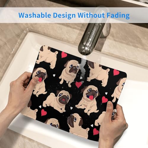 Cute Pug Fashion Mouse Pad,Pad Mousepads with Non-Slip Rubber Base for Laptop Desktop Computer, 10 X 12 Inch - color: Cute Pug, size: 10L x 12W inches