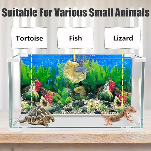 XCNO Aquatic Plant Aquarium Background Sticker Coral HD Fish Backgrounds for Aquariums Gravel Stone Fish Tank Wallpaper Decorations 2 Sided 16"x 33" - color: Coral, size: 15.6" x 33" In