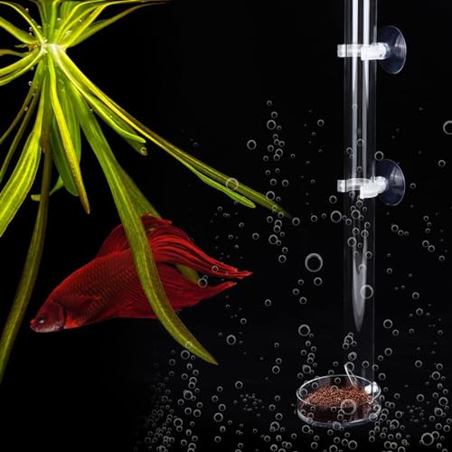 Aquarium Shrimp Feeding Tube and Dish, 40cm Transparent Acrylic Feeder with Suction Cups