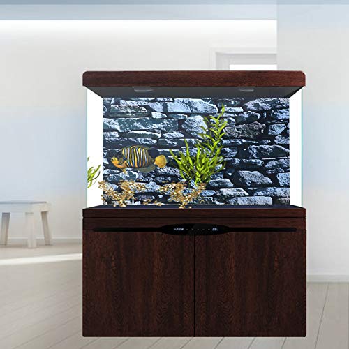 Aquarium Background Sticker, Fish Tank Decorative PVC Poster, Non - Landscape Walling Decal with Adhesive Backing for Freshwater Saltwater Tanks (61 * 41cm) - size: 61*41cm