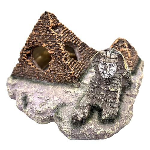 M2cbridge Aquarium Decor Castle Shipwreck Ornament Underwater Landscape(Egyptian Pyramid) - color: Egyptian Pyramid
