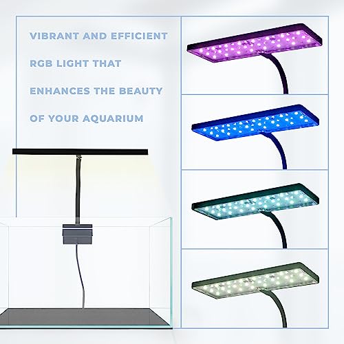 Aqua Worx EOS LED Aquarium Light - Adjustable Gooseneck With 7-Mode RGB Settings - Ideal for Planted Tanks, Fish Tanks, Nano Aquariums - N7 RGB - color: N7 RGB