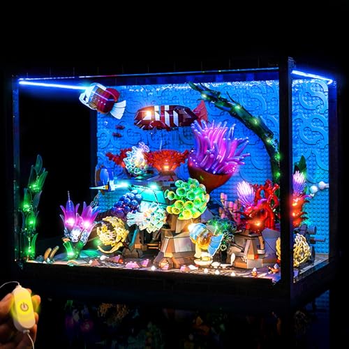 BrickBling LED Light Compatible with Lego Tropical Aquarium 10366, Decoration Lamp Compatible with Lego Tropical Fish Tank- Excluding Model (Classic Version Light) - style: Classic Version Light