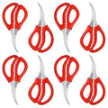 Calary 8Pcs Seafood Scissors Crab Scissors Seafood Shears Multifunctional Crab Leg Crackers and Tools - size: 8 pieces