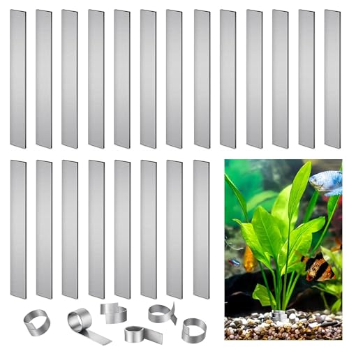 52Pcs Aquarium Plant Weights for Fish Tank - Aquarium Plant Anchors Live Plants Fixed Ring Base, Weighted Blocks to Hold Aquatic Live Plants Underwater - size: 52PCS