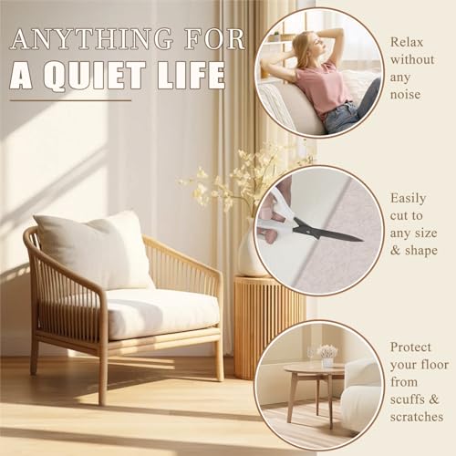 Yelanon Felt Furniture Pads -56 Pcs(1+2)” Premium Felt Pads for Chair Legs Furniture, Floor Protectors for Hardwood Floors, Beige - size: 56 pcs 1" & 2" Mixed Beige