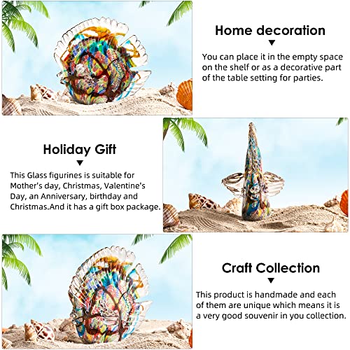 EUSTUMA Hand Blown Glass Tropical Fish Figurines Ornament,Sea Animal Sculpture for Fish Tank Aquarium,Sea Animals Collection for Birthday Gift,Glass Sculpture - color: Tropical Fish