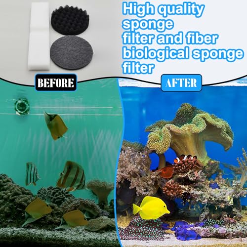 Threlaco 28 Pcs Aquarium Media Kit Compatible with Fluval Fx4/ Fx5/ Fx6 Filter, Carbon Foam Pad, Nitrite Remover Pads, Activated Carbon, Foam Block, Silicone Lube, Towels, Ceramic Ring, Mesh Bag - color: Nitrite Remover Pads