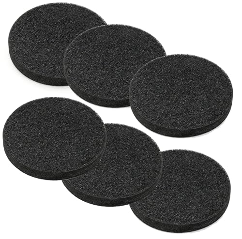 Fx4 Carbon Filter Pads Compatible with Fluval FX4 FX5 / FX6 Canister Filter,Replacement Carbon Impregnated Foam Pads Aquarium Filter Media Pack of 6 - color: black