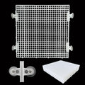 Adjustable Plastic Grid Panel for Fish Tank Divider, 11.8 x 11.8 Inch, 8 Pcs - Interlocking Design for Aquarium Separation, Reptile Basking and Plant Support(White) - color: White