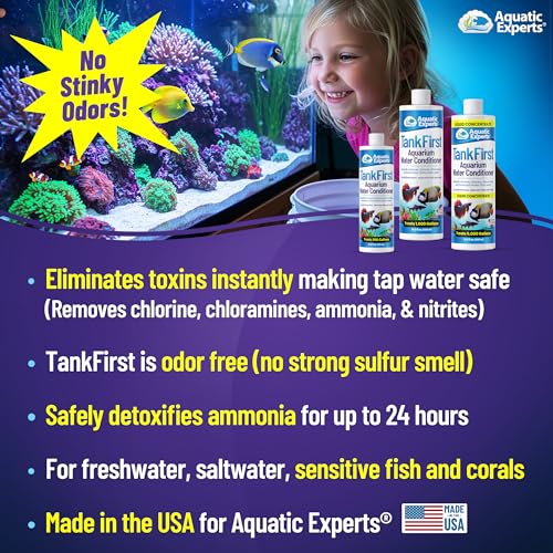TankFirst Complete Aquarium Water Conditioner - Fish Water Conditioner, Instantly Removes Chlorine, Chloramines, and detoxifies Ammonia from Fish Tank (TankFirst Regular, 500 ml) - size: 500 ml (16.9 oz)