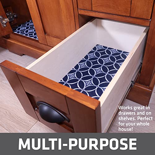 Drymate Premium XL Under Sink Mat, Waterproof Cabinet Protection Mats for Kitchen & Bathroom, Absorbent Shelf Liners, Slip-Resistant, Non-Adhesive, Machine Washable (USA Made)(24”x59”)(Indigo) - color: Indigo, size: 24"W x 59"L