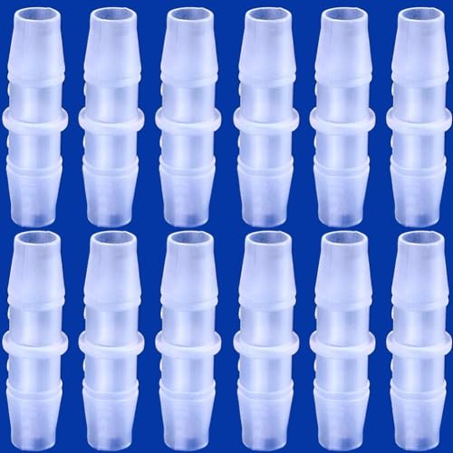 Plastic 3/8” hose ID Barb pipe connectors Joint Splicer Mender Adapter Union Boat Water Air Aquarium O2 Fuel (pack of 12) - size: 3/8 Inch, style: 12