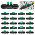 Kalolary 20PCS Locked Barbed Tee Connectors, 1/2" to 1/4" Drip Irrigation Fittings Kit 12/16mm to 4/7mm Tube Lock Female Connector 4-Way Barbed Lock Irrigation Parts for Watering System (Black Green) - color: Black Green 1/2" to 1/4" 4-Way