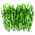 AQUANEAT Fish Tank Artificial Plants, Aquarium Plastic Seaweed Decorations, 11.75Inch Tall Fake Green Accessories, 10 Packs - size: 11.75inch