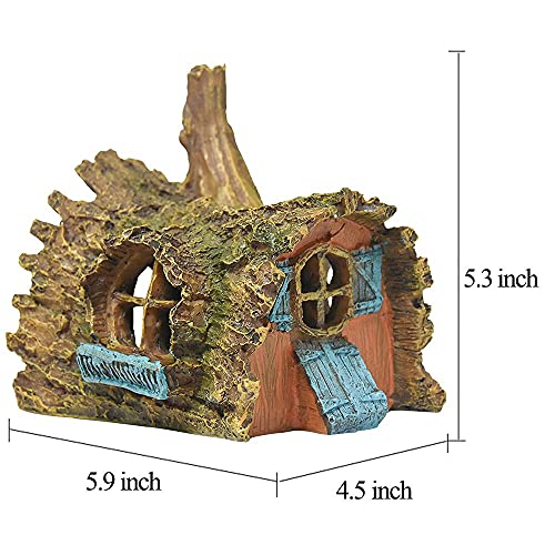 fazhongfa Fish Tank Decorations Betta House Hide Cave Aquarium Ornament Small and Medium Fish Accessories Fish Resin Toys Hideouts Aquarium Backgrounds - size: House