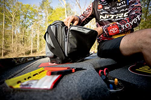 Plano KVD 3600 Signature Series Tackle Bag, Black with Red Stitching, Includes 3 Stowaway Utility Boxes, Customizable Fishing Storage, Water-Resistant TPE Coated Fabric