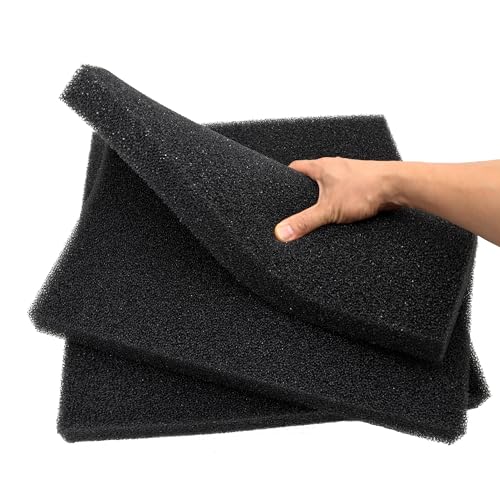 Aquarium Filter Bio Sponge Pad, Foam Sponges Filter Media, Cut fit it Filter Accessories for Fish Tanks and Ponds (18"x18"x1.6" (20PPI) 2 Pack) - size: 18"x18"x1.6" (20PPI) 2 PACK