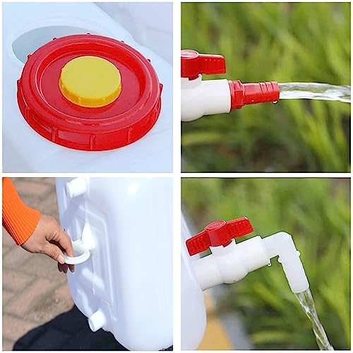 20 Gallon Portable Water Tank with Spigot&Hose, Water Storage Container for Camping, RV, Truck, Emergency Preparedness（Thickening） - color: 21 Gallon