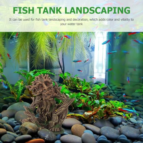Zerodeko Aquarium Decor, Fish Tank Decorations, with Lifelike Human Face Sculpture Creative Aquarium Ornament for Hideaway and Tank Landscaping Suitable for Freshwater and Saltwater