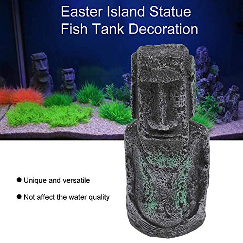 2Pcs Easter Island Statue, Resin Replica Easters Island Imitation Stone Statues Easter Head Artificial Fish Decorations Lifelike Aquarium Equipment Landscape Resin Ornament - size: Roman Portrait*2pcs