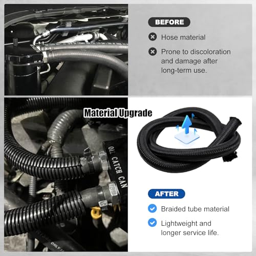 RULLINE Universal 2PCS 350ml Oil Catch Can Tank 0046 Aluminum Polish Baffled Reservoir Black - color: 2PCS Black, size: Basic version
