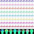 Queekay 50 Pcs Mini Resin Mushroom Luminous Tiny Mushroom Glow in The Dark Ornament for Dollhouse Garden Decoration DIY Craft Micro Landscape Aquarium Party Decor
