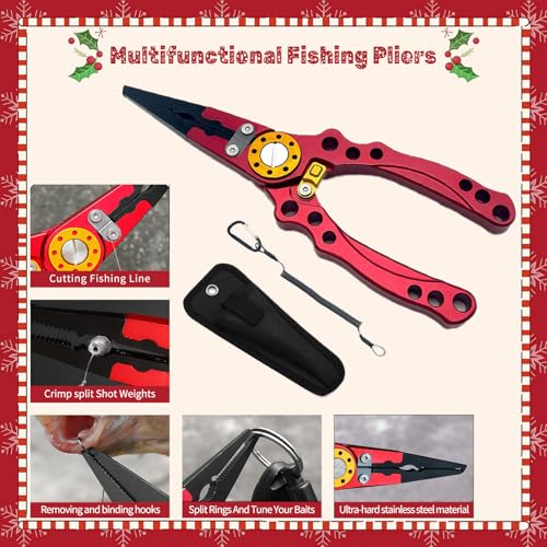 XBLACK Fishing Tool Kit Fishing Pliers Fish Gripper Fishing Scale Fish Grip Tools Set Saltwater Resistant Fishing Gear - color: Advanced Set - C