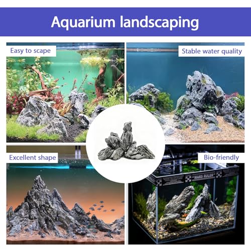 Natural Seiryu Rocks Aquarium Hardscape Rocks 20lb Aquascaping Stones for Fish Tank Aquarium Terrarium Shrimp Paludariums and Planted Tank Décor-2-9 Inches - size: 20lb(2-9in)