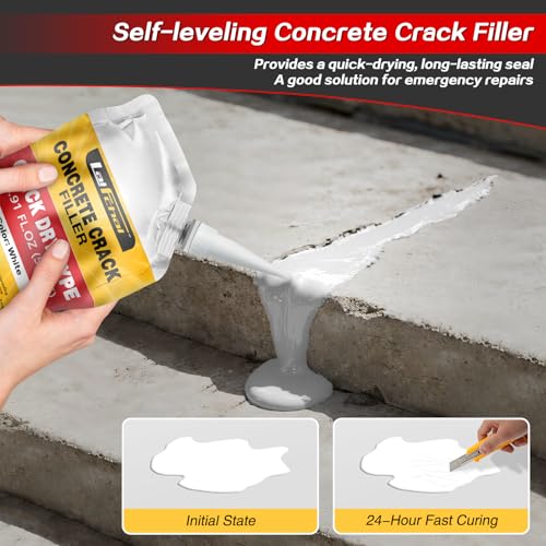 Concrete Crack Filler, Cement Crack Filler, Fast-Drying Crack Filler, Self-Leveling Caulking Sealan Effectively Repairs Cracks in Driveways, Sidewalks, Patios, and Window Sills (6 Pack - 6.6LB) - style: 6 Pack - 6.6LB